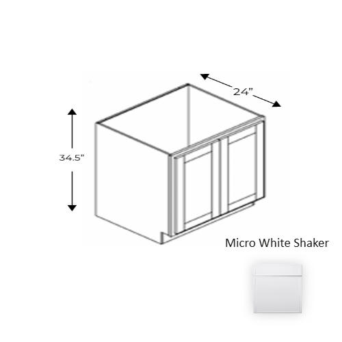 Framed Shaker Premium Wood Micro White Shaker Base Cabinet Natural clear coat 1