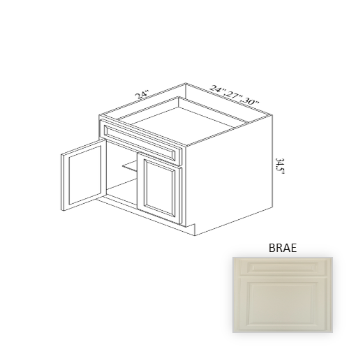 B24 Wood Brae Base Cabinet Brae 1