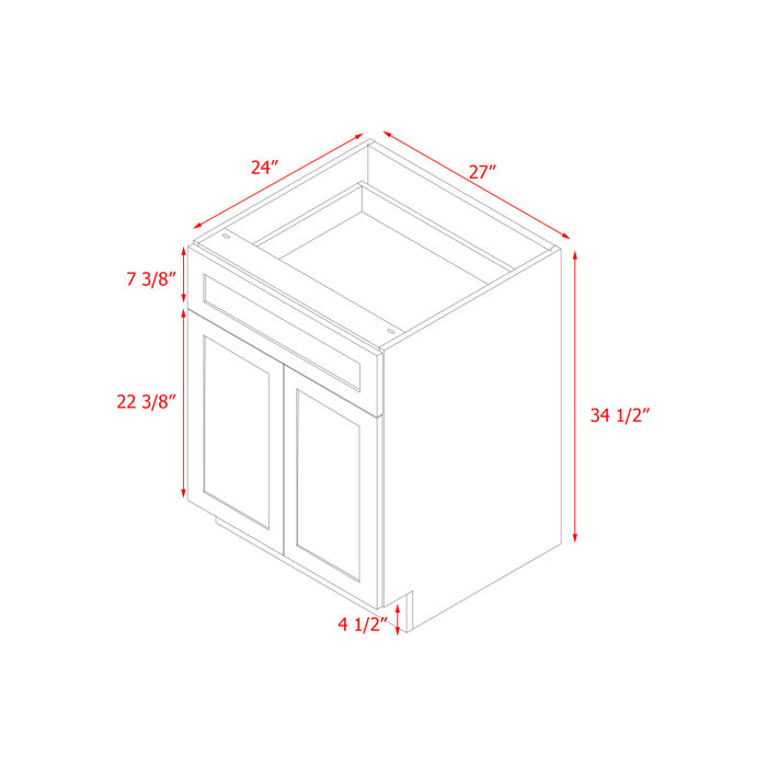 Mallorca White Wood Base Cabinet 4