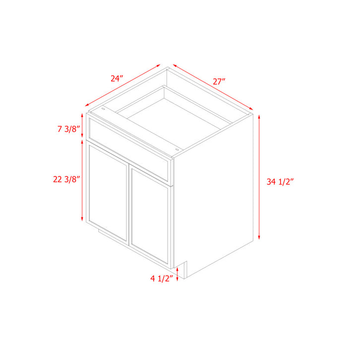 Shady White Wood Base Cabinet 4