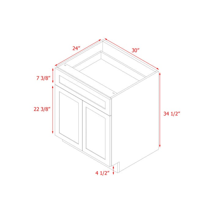 Mallorca White Wood Base Cabinet 4