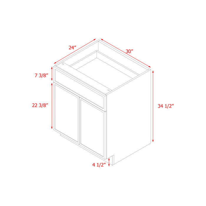 Shady White Wood Base Cabinet 4