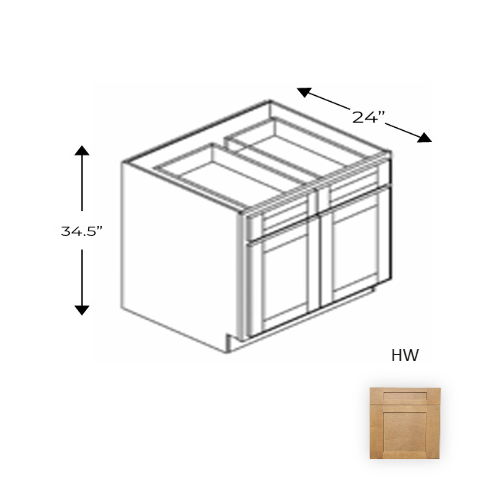 Framed Shaker Deluxe Wood Honey Wheat Base Cabinet Natural clear coat 1