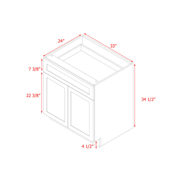 Mallorca White Wood Base Cabinet 4