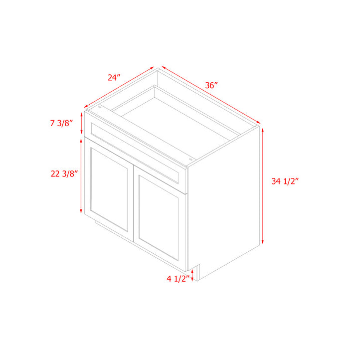 Mallorca Dolphin Gray Wood Base Cabinet 4
