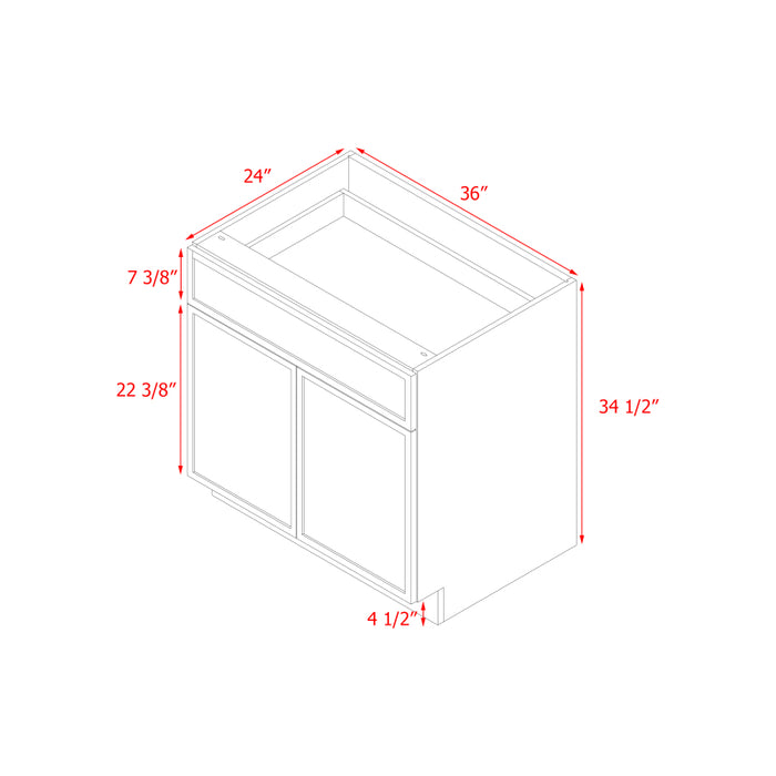 Shady White Wood Base Cabinet 4