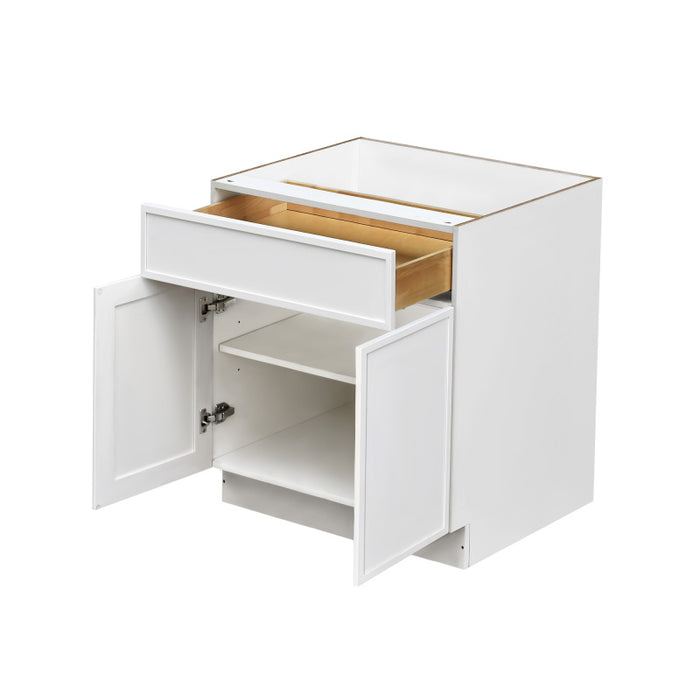 Shady White Wood Base Cabinet 2