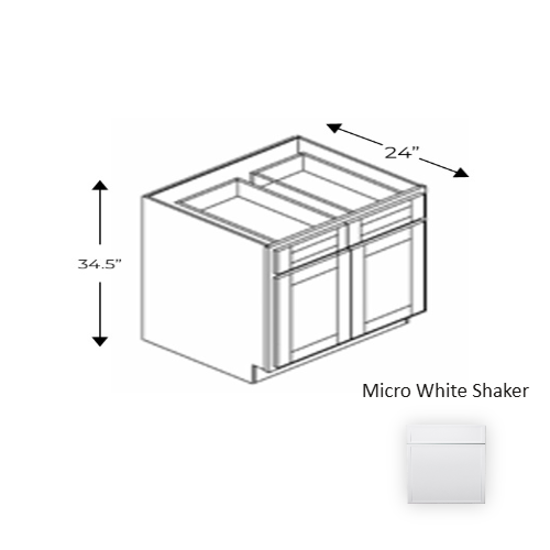 Framed Shaker Premium Wood Micro White Shaker Base Cabinet Natural clear coat 1