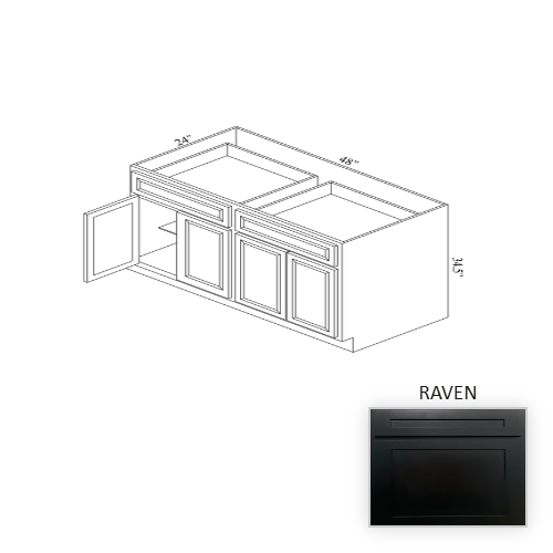 B48 Wood Raven Base Cabinet Raven 1