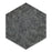 Basalt Dark Hexagon Basalt Tile - Flamed & Brushed