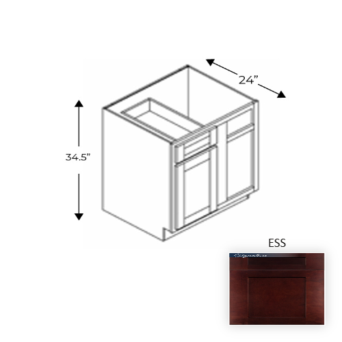 Framed Shaker Classic Wood Espresso Maple Base Cabinet Natural clear coat 1