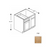 Framed Shaker Deluxe Wood Honey Wheat Base Cabinet Natural clear coat 1