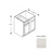 Framed Shaker Classic Wood Dove White Base Cabinet Natural clear coat 1