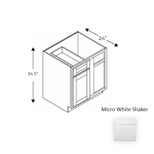 Framed Shaker Premium Wood Micro White Shaker Base Cabinet Natural clear coat 1