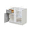 Mallorca Dolphin Gray Wood Blind Corner Base Cabinet 2
