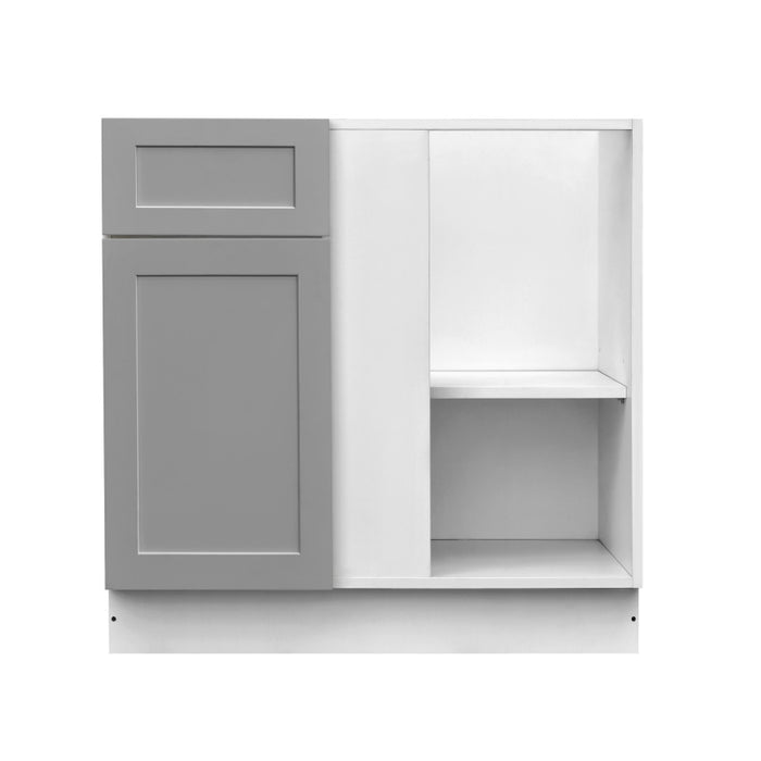 Mallorca Dolphin Gray Wood Blind Corner Base Cabinet 3