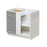 Mallorca Dolphin Gray Wood Blind Corner Base Cabinet 1