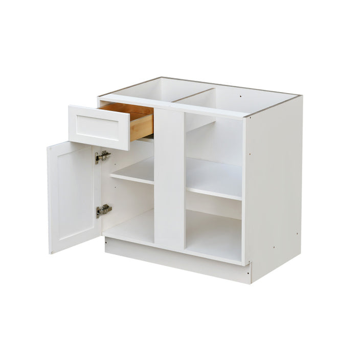 Mallorca White Wood Blind Corner Base Cabinet 2