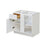 Shady White Wood Blind Corner Base Cabinet 2