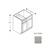Framed Shaker Premium Wood Grey Shaker Base Cabinet Natural clear coat 1