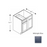 Framed Shaker Signature Wood Midnight Blue Base Cabinet Natural clear coat 1