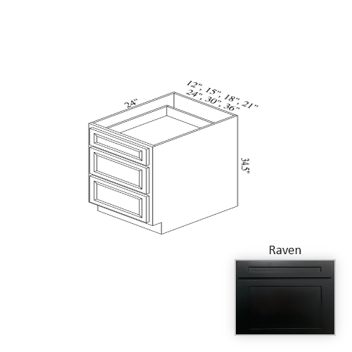 BD12 Wood Raven Base Cabinet Raven 1