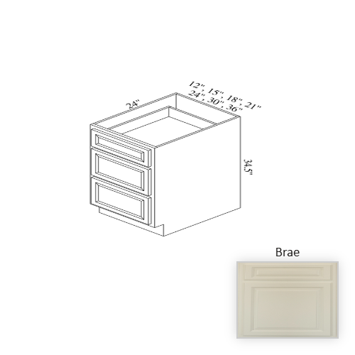 BD21 Wood Brae Base Cabinet Brae 1