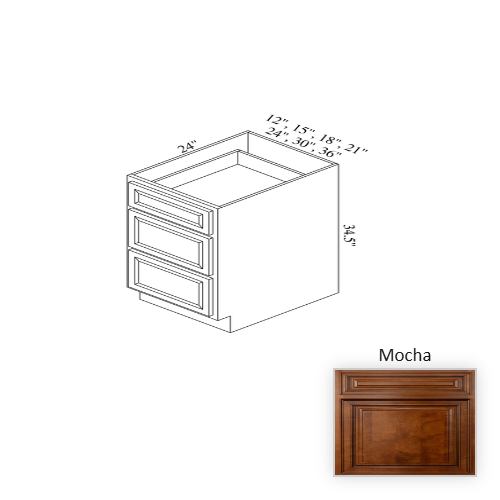 BD30 Wood Mocha Base Cabinet Mocha 1