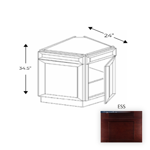 Framed Shaker Classic Wood Espresso Maple Base Cabinet Natural clear coat 1