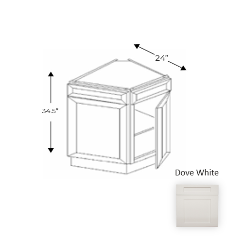 Framed Shaker Classic Wood Dove White Base Cabinet Natural clear coat 1