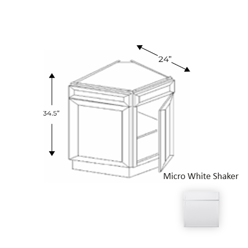 Framed Shaker Premium Wood Micro White Shaker Base Cabinet Natural clear coat 1