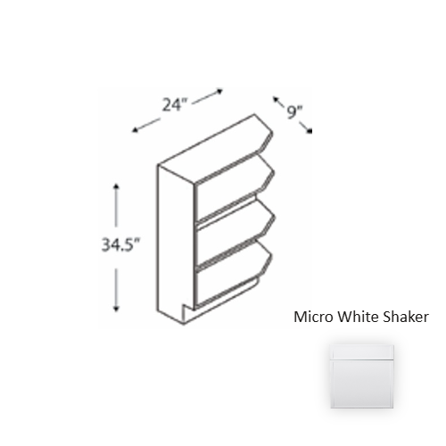 Framed Shaker Premium Wood Micro White Shaker Base Cabinet Natural clear coat 1