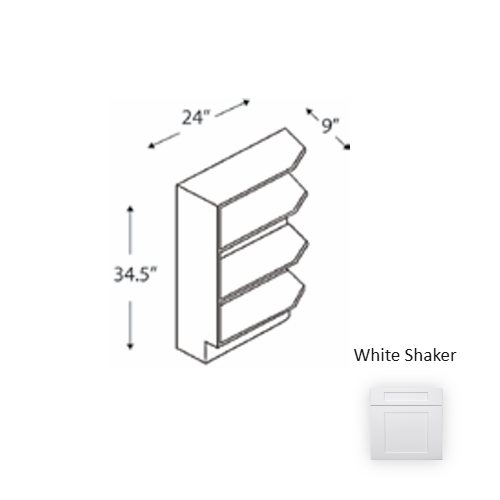 Framed Shaker Premium Wood White Shaker Base Cabinet Natural clear coat 1