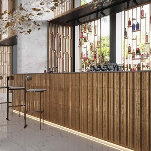 Biltmore Gold Porcelain Tile - Glossy