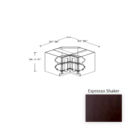 Sterfic SKU - VSB3621DR-ON. Oak. 36" x 34.5" Bathroom Vanity