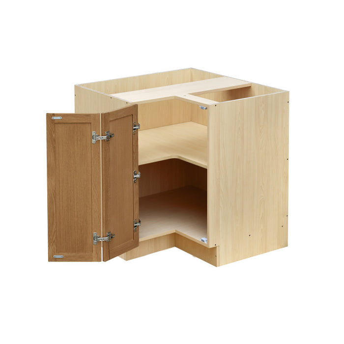Shady Oak Wood Corner Lazy Susan Base Cabinet 2