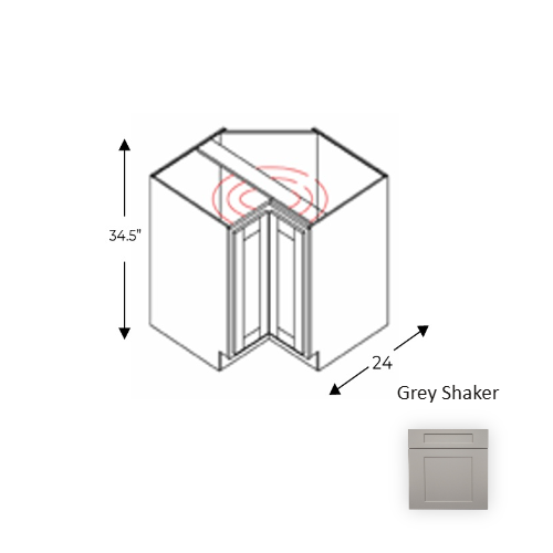 Framed Shaker Premium Wood Grey Shaker Base Cabinet Natural clear coat 1