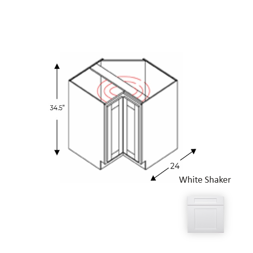 Framed Shaker Premium Wood White Shaker Base Cabinet Natural clear coat 1