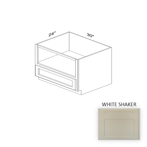 BMW30 Wood White Shaker Base Cabinet White Shaker 1