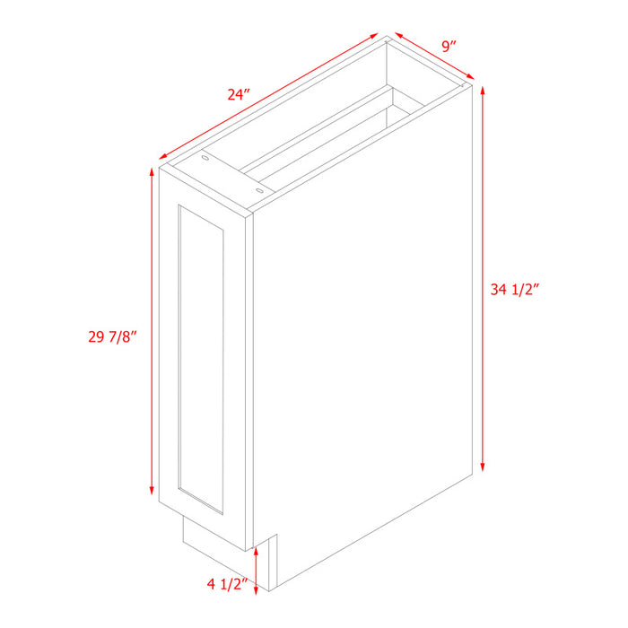 Mallorca White Wood Pull Out Base Cabinet 4