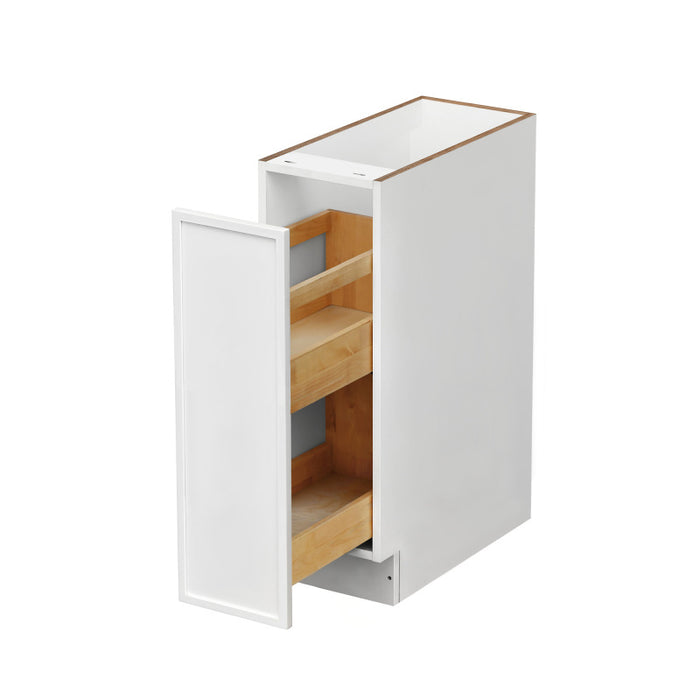 Shady White Wood Pull Out Base Cabinet 2