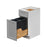 Mallorca Dolphin Gray Wood Trash Can Base Cabinet 2