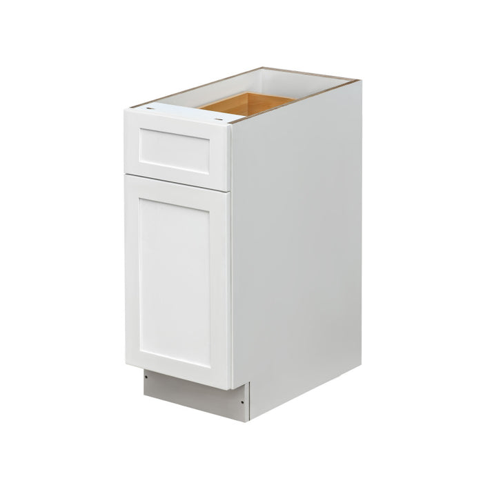 Mallorca White Wood Trash Can Base Cabinet 1