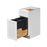 Mallorca White Wood Trash Can Base Cabinet 2