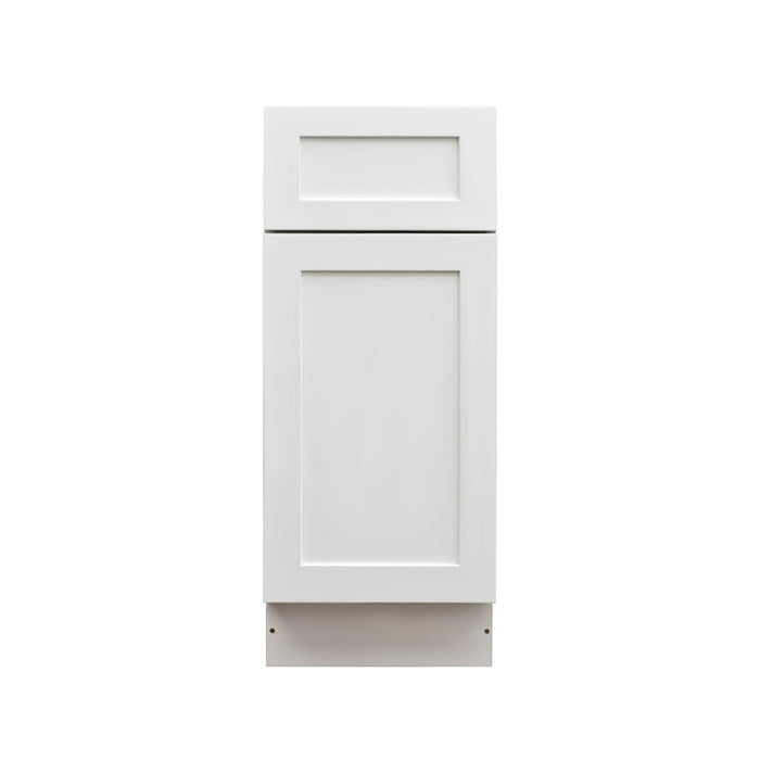 Mallorca White Wood Trash Can Base Cabinet 3
