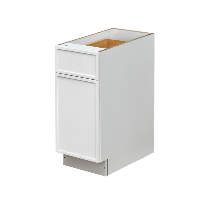 Shady White Wood Trash Can Base Cabinet 1