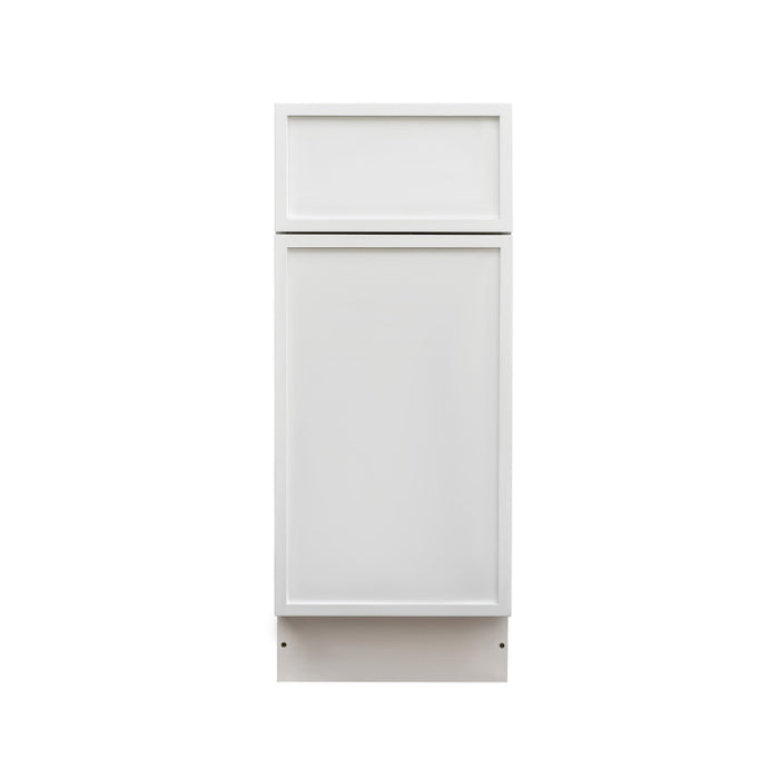 Shady White Wood Trash Can Base Cabinet 3