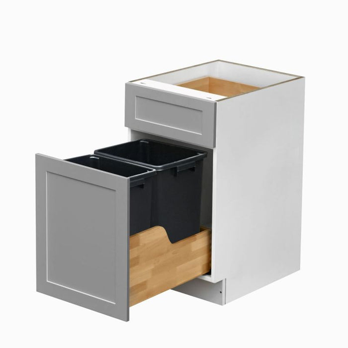 Mallorca Dolphin Gray Wood Trash Can Base Cabinet 2