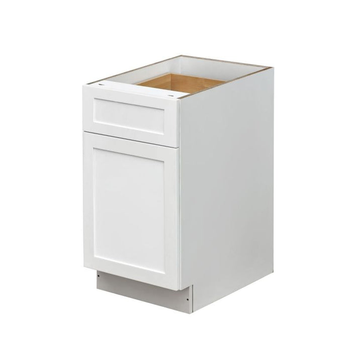 Mallorca White Wood Trash Can Base Cabinet 1