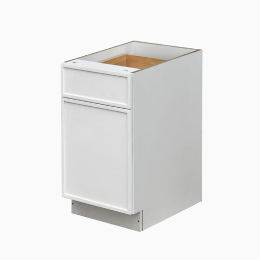 Shady White Wood Trash Can Base Cabinet 1